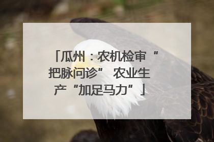 瓜州：农机检审“把脉问诊” 农业生产“加足马力”